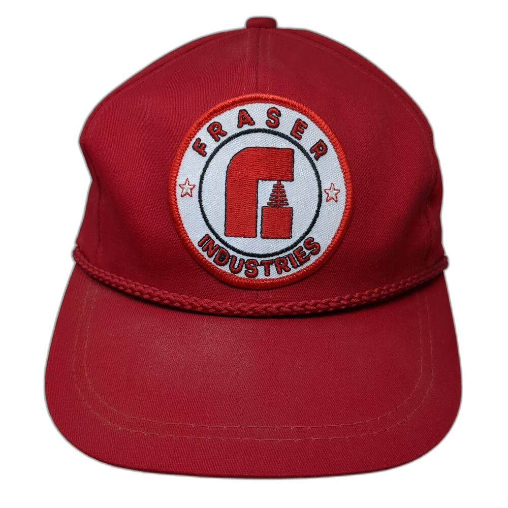 Legend Baseball Cap Red One Size Fraser Industries Industrial Patch Rope Hat